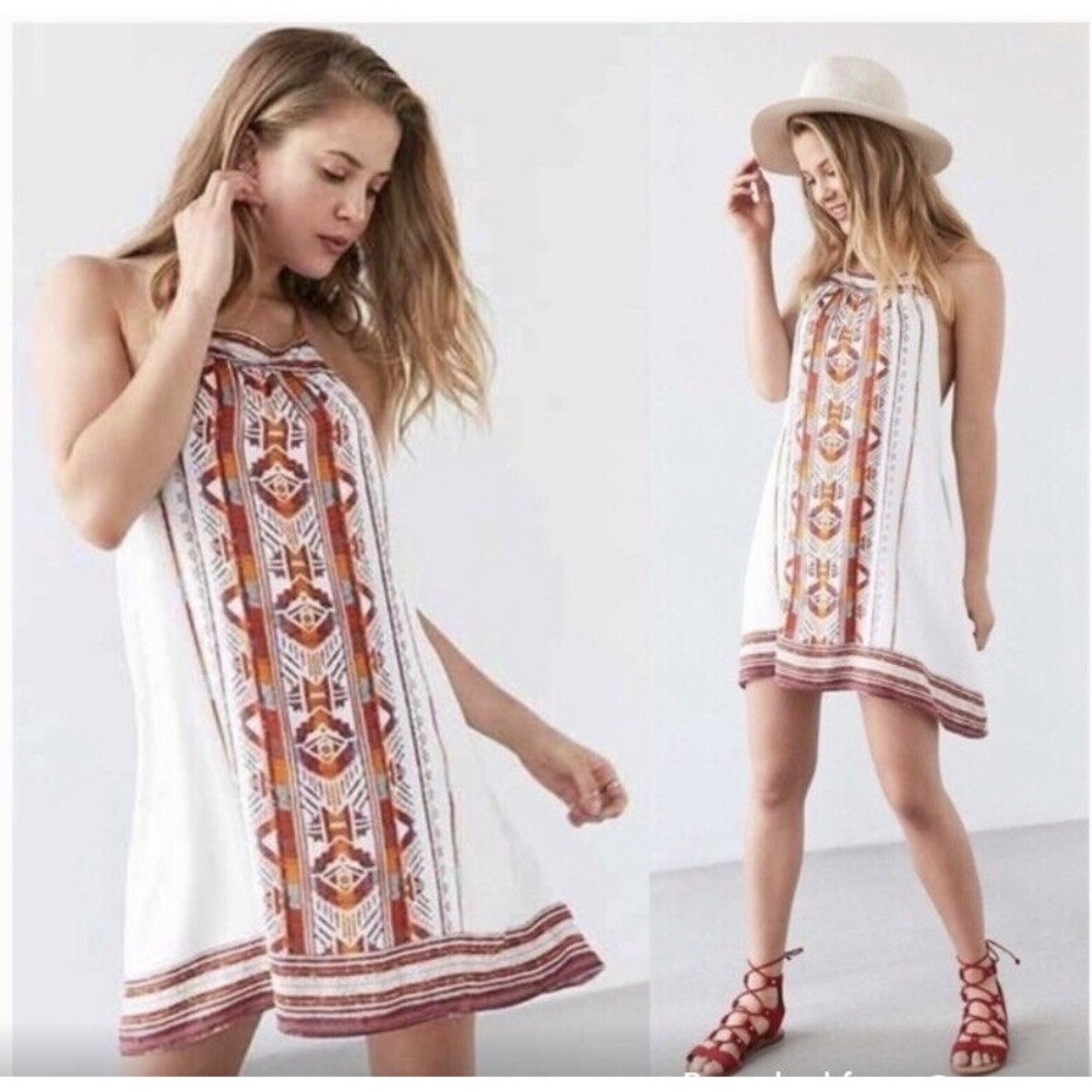 Elote UO Urban Outfitters Southwestern Tribal T- Back Mini Frock Dress Sz Sm